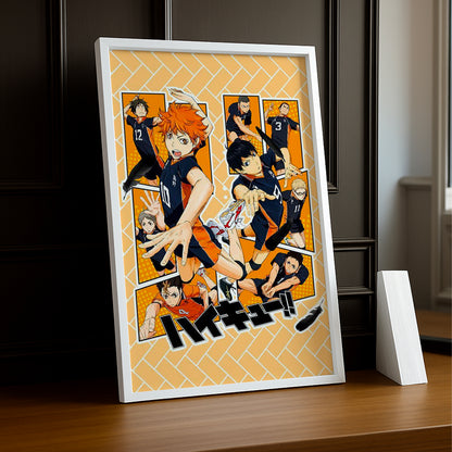 Cadre photo Volley-Ball - Haikyu Karasuno Team