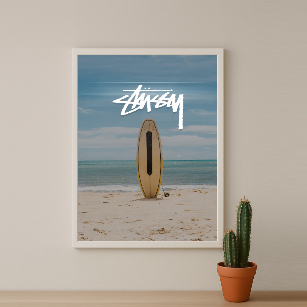 Cadre photo Stüssy - Planche de Surf