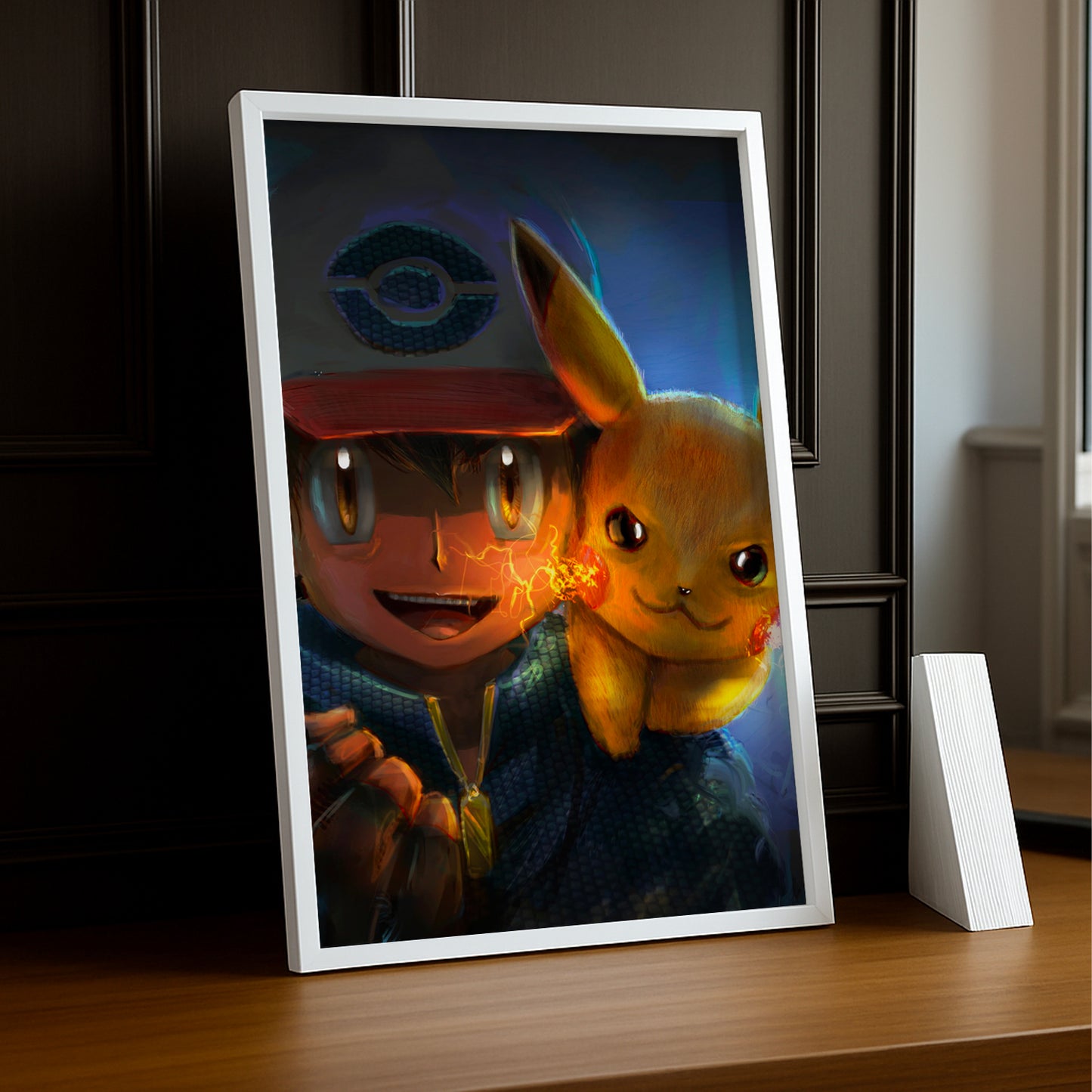 Cadre photo de Sacha et Pikachu Pokémon