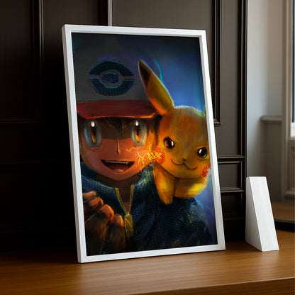 Cadre photo de Sacha et Pikachu Pokémon