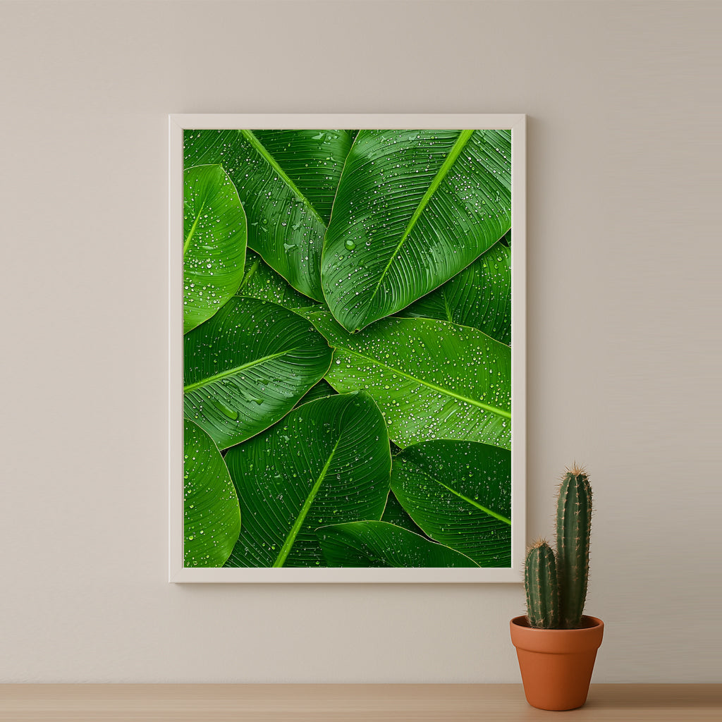 Poster Naturel - Feuille verte