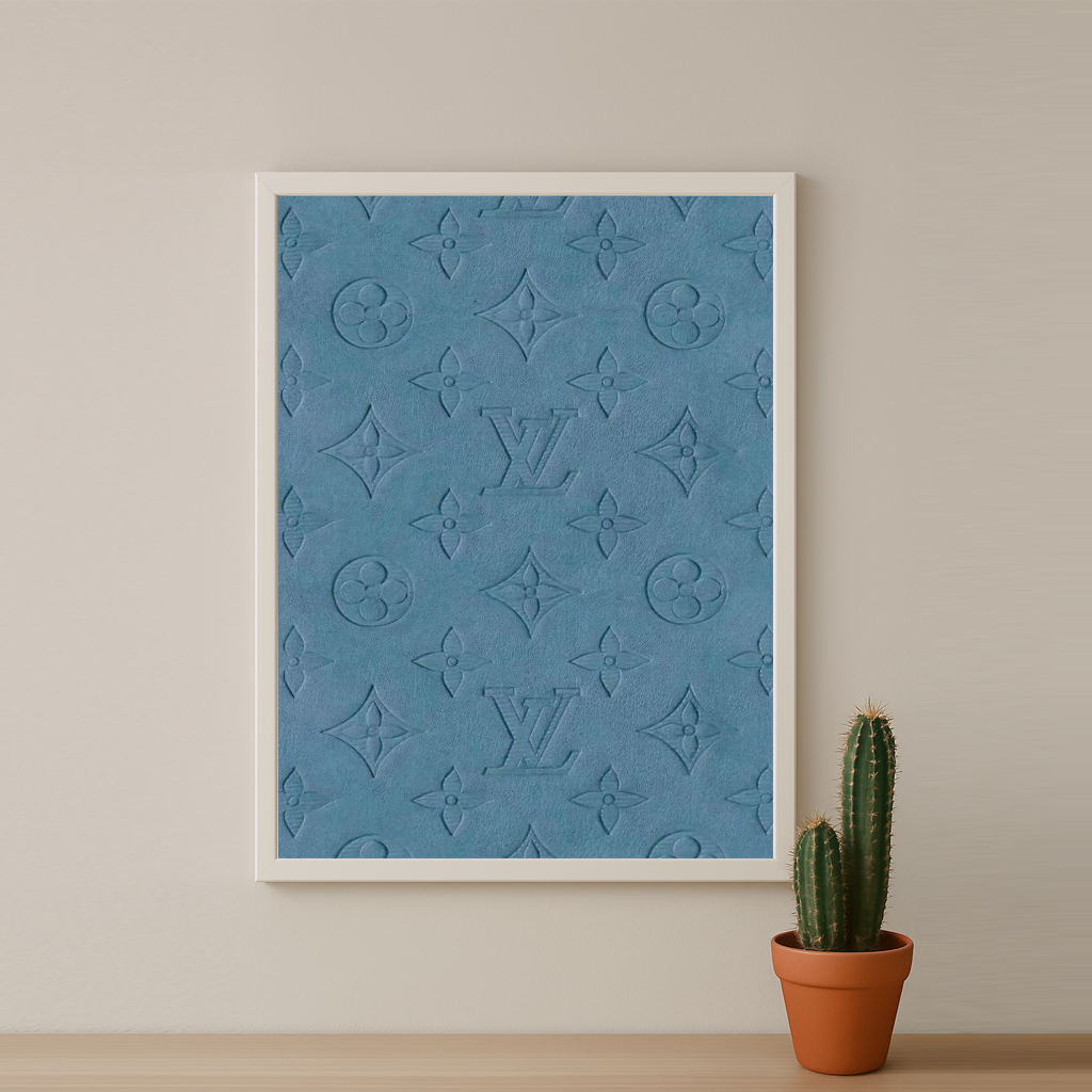 Cadre photo Louis Vuitton motif bleu