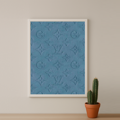 Cadre photo Louis Vuitton motif bleu