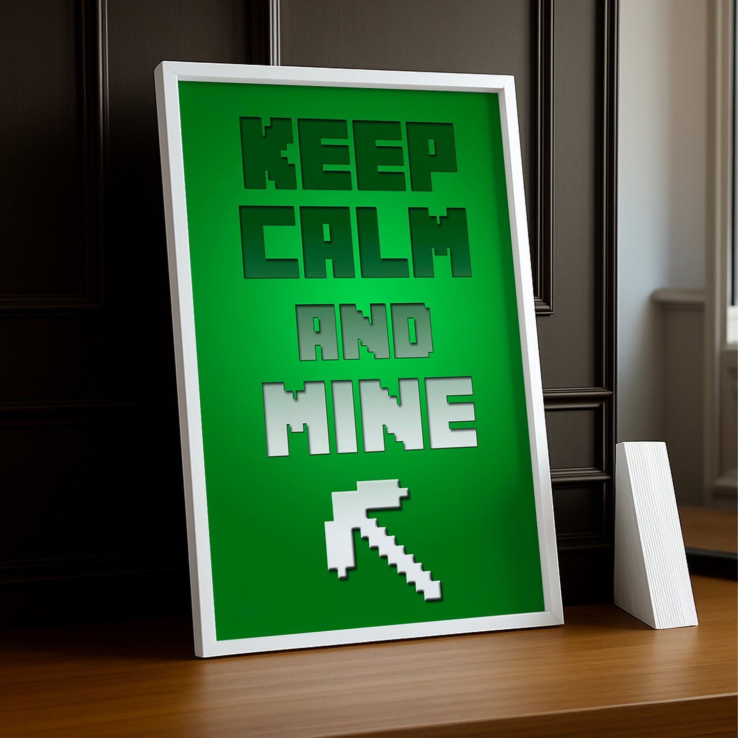 Cadre photo Minecraft - Keep Calm And Mine