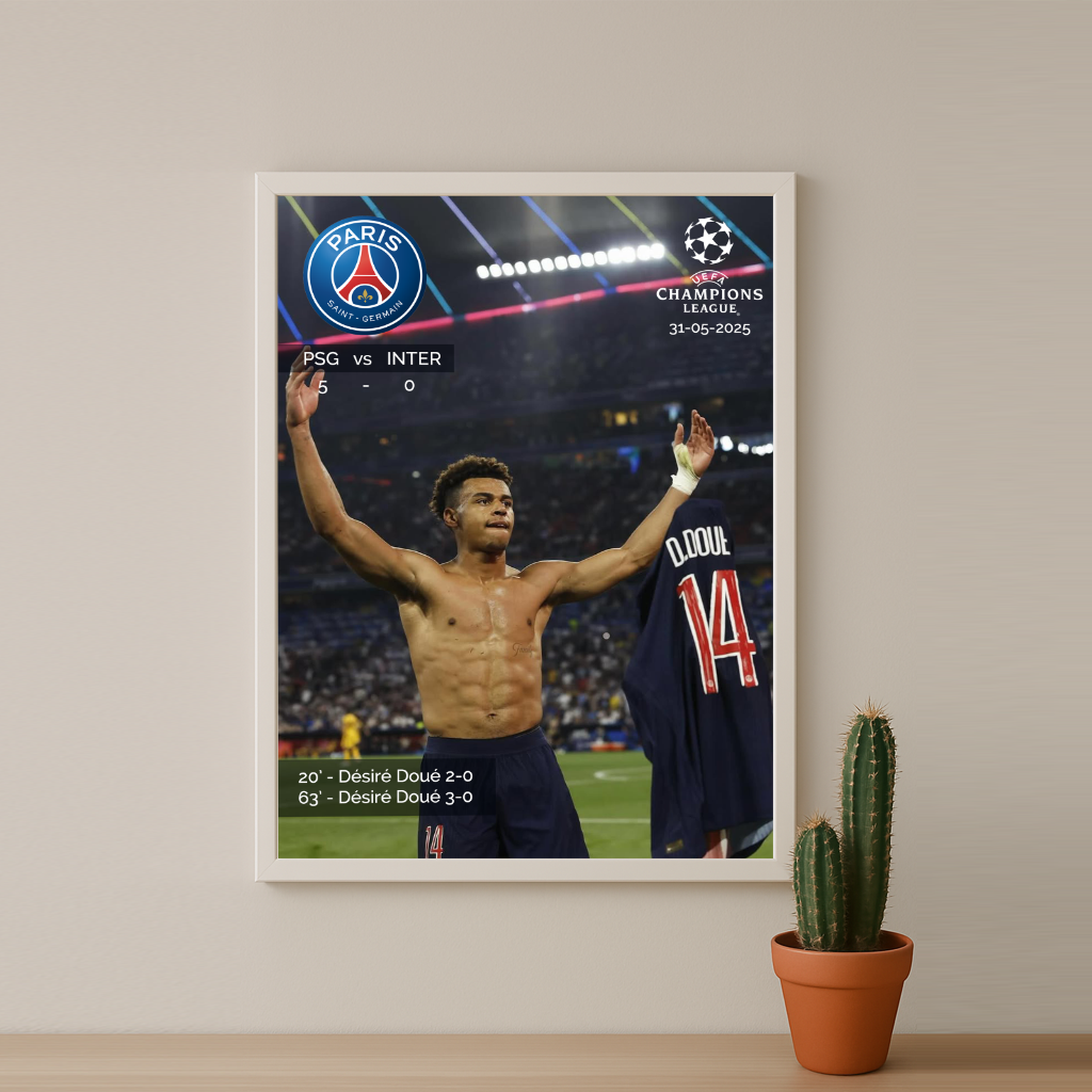 Poster Paris Saint-Germain Désiré Doué