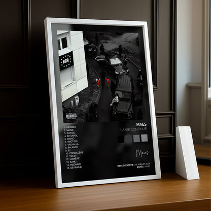 Cadre photo Album Musicaux - La vie continue de Maes