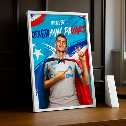 Poster encadrée Olympique de Marseille - Benjamin Pavard