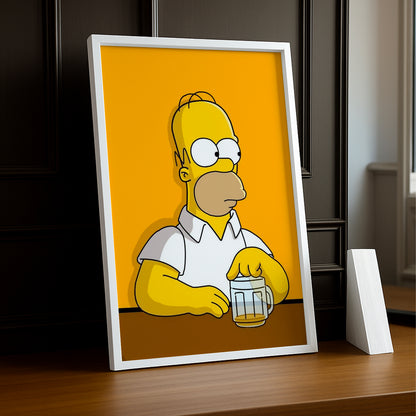 Cadre Photo Les Simpsons - Homer Drink