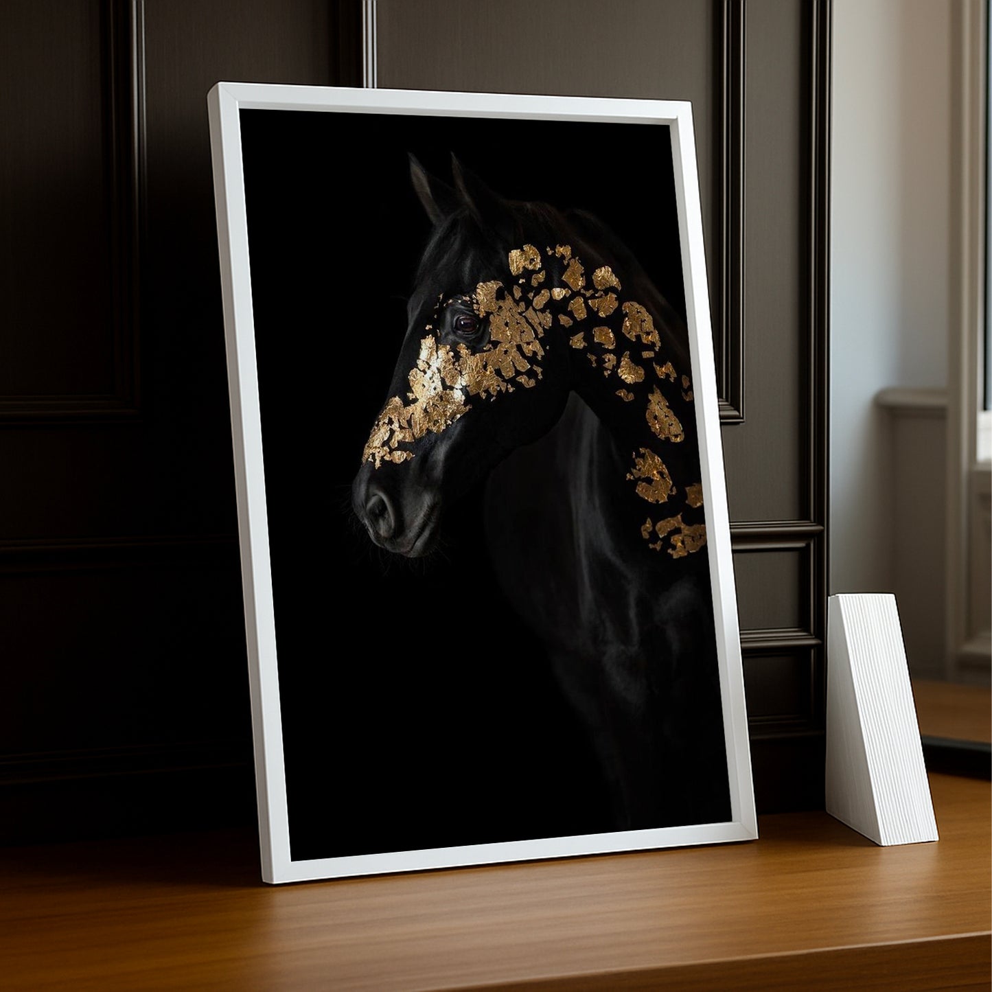 Cadre photo Équitation - Cheval Dorée