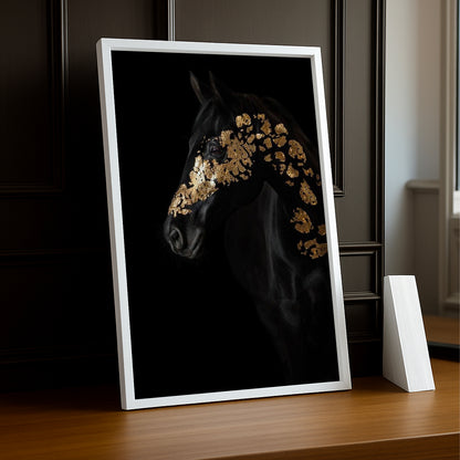 Cadre photo Équitation - Cheval Dorée