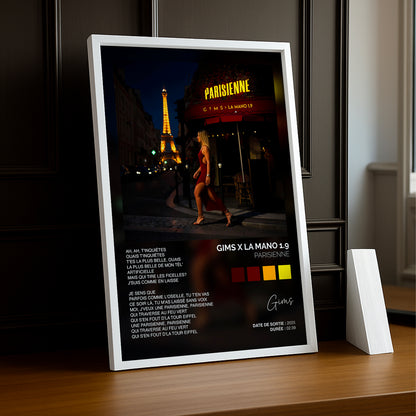 Cadre photo Titre Musicaux - Parisienne de Gims