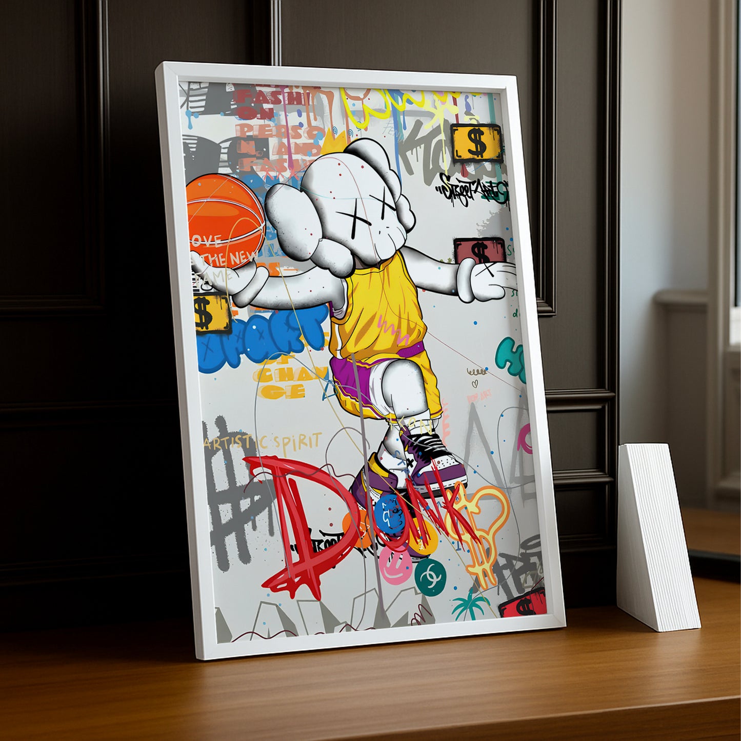 Cadre photo Kaws Basketball