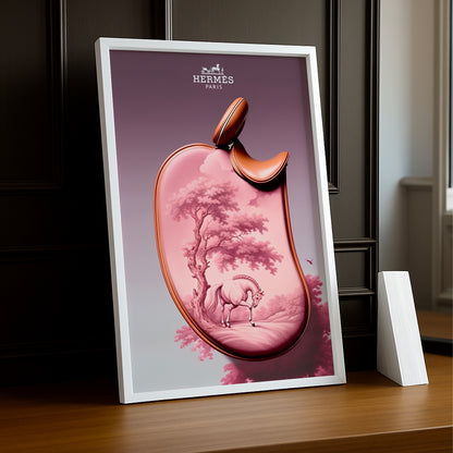 Cadre photo Hermès - Selle de Cheval Rose