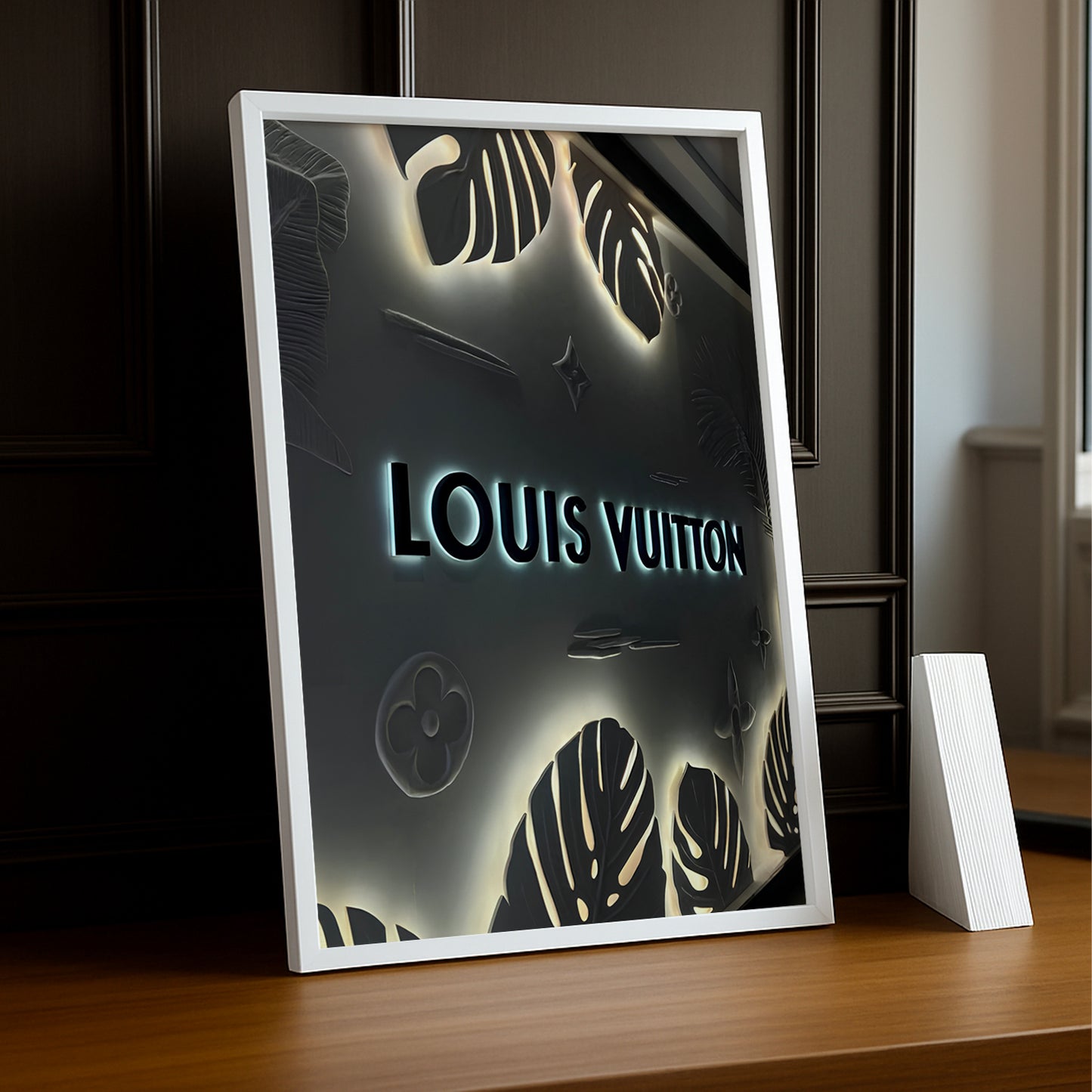 Cadre photo Louis Vuitton - Logo Lumineux