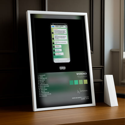 Cadre photo Album Musicaux - Telegram de Werenoi