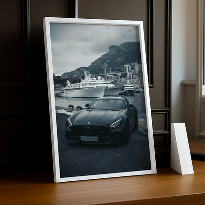 Cadre photo Mercedes C63 noir