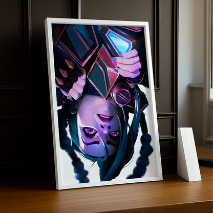 Cadre photo Jinx à l'envers Arcane