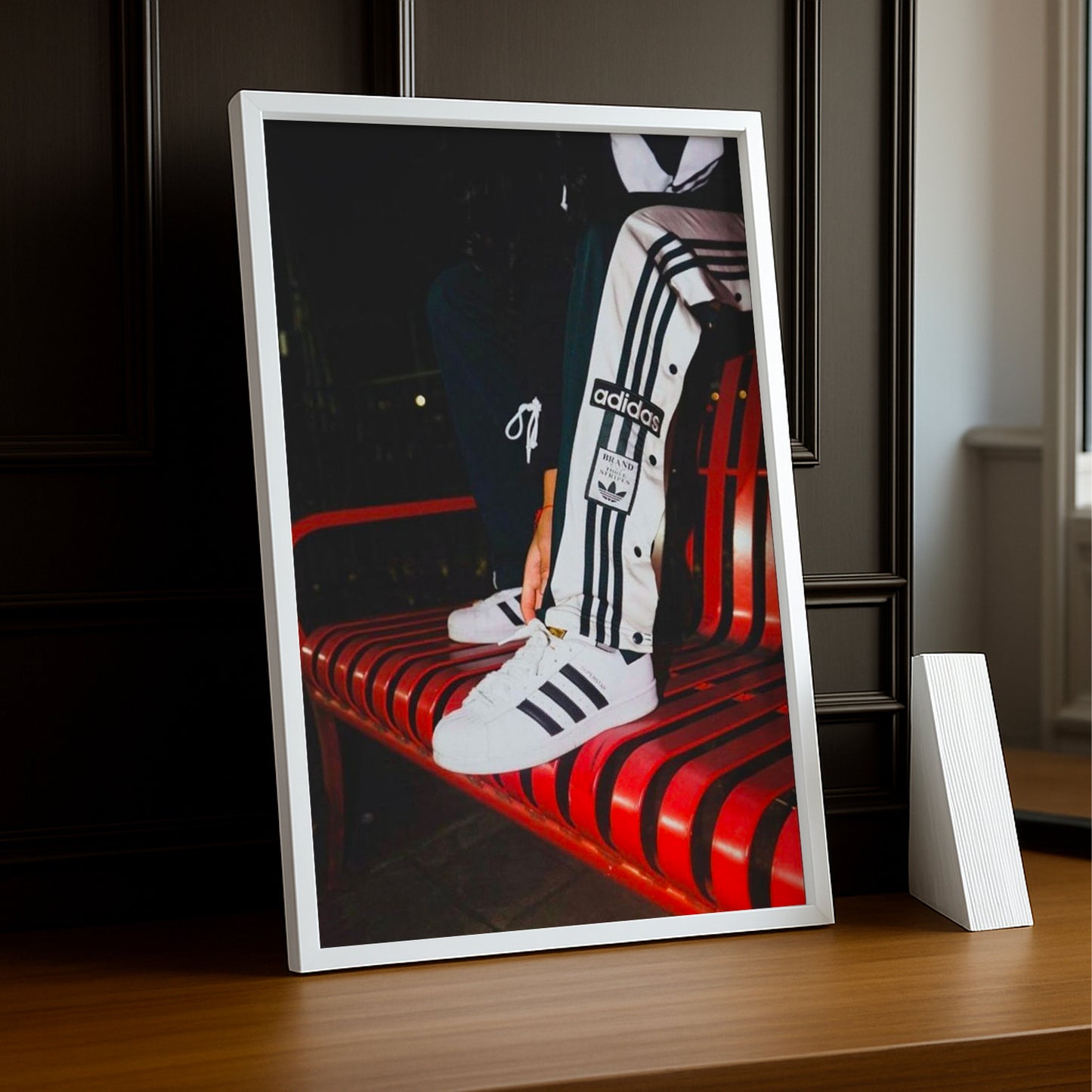 Cadre photo Adidas - 3 Bandes Rouge