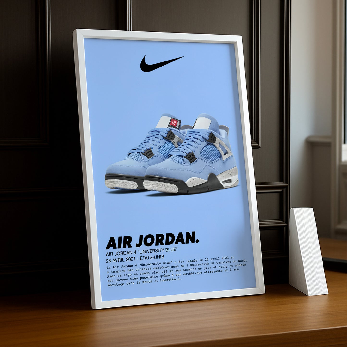 Air Jordan 4 Retro University Blue Fotorahmen 