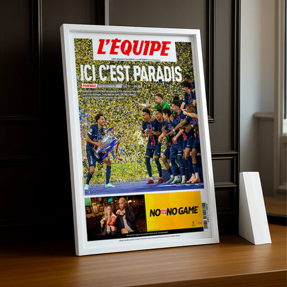 Cadre photo L'Equipe Ici c'est Paradis Paris Saint-Germain