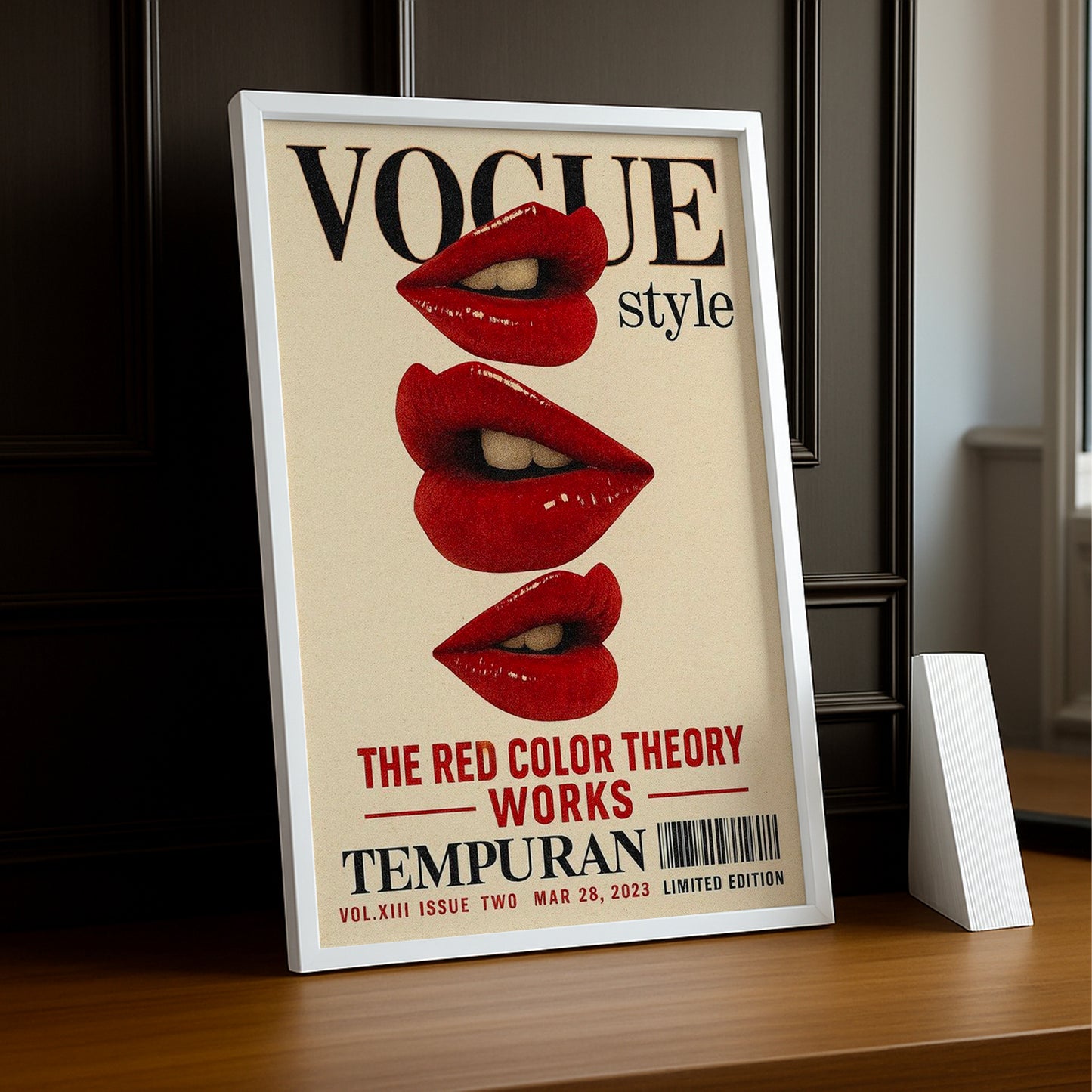 Cadre photo Vogue - Red Lips