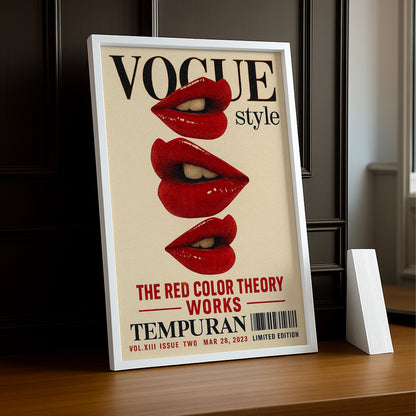 Cadre photo Vogue - Red Lips