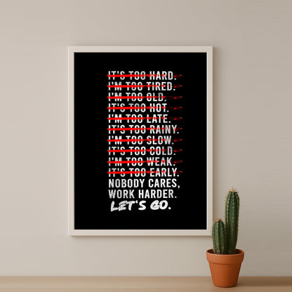 Cadre photo Motivation - Work Harder
