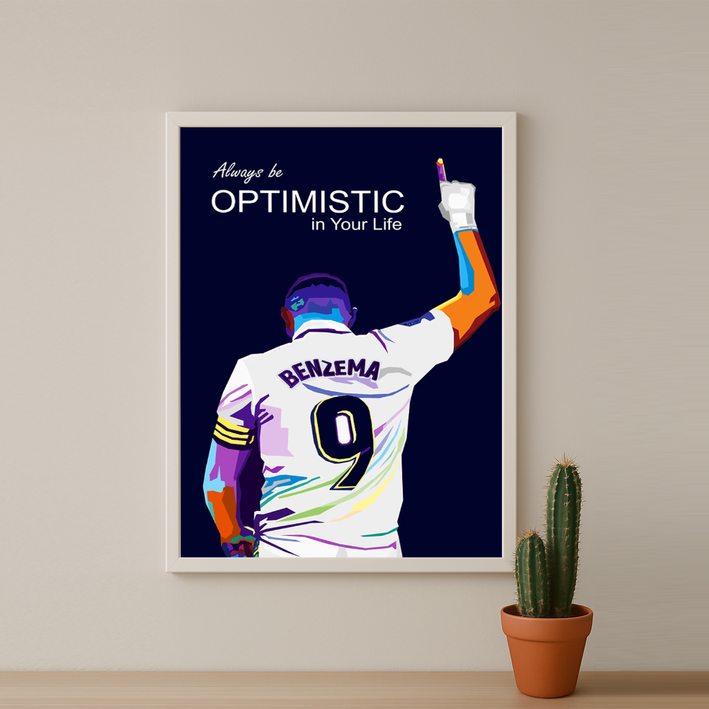 Cadre Photo Karim Benzema Real Madrid – Affiche HD Encadrée Papier Premium