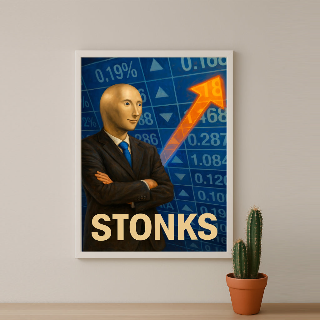 Cadre photo Motivation - Stonks meme