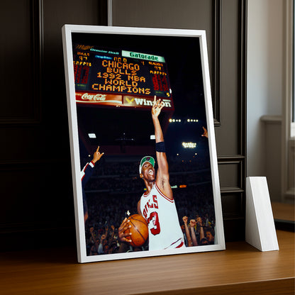Cadre photo NBA - Michael Jordan World Champions