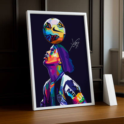 Cadre Photo Footballeur - Illustration de Ronaldinho
