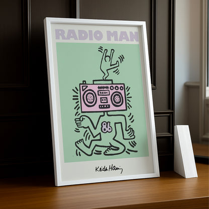 Cadre Photo Keith Haring - Radio Man