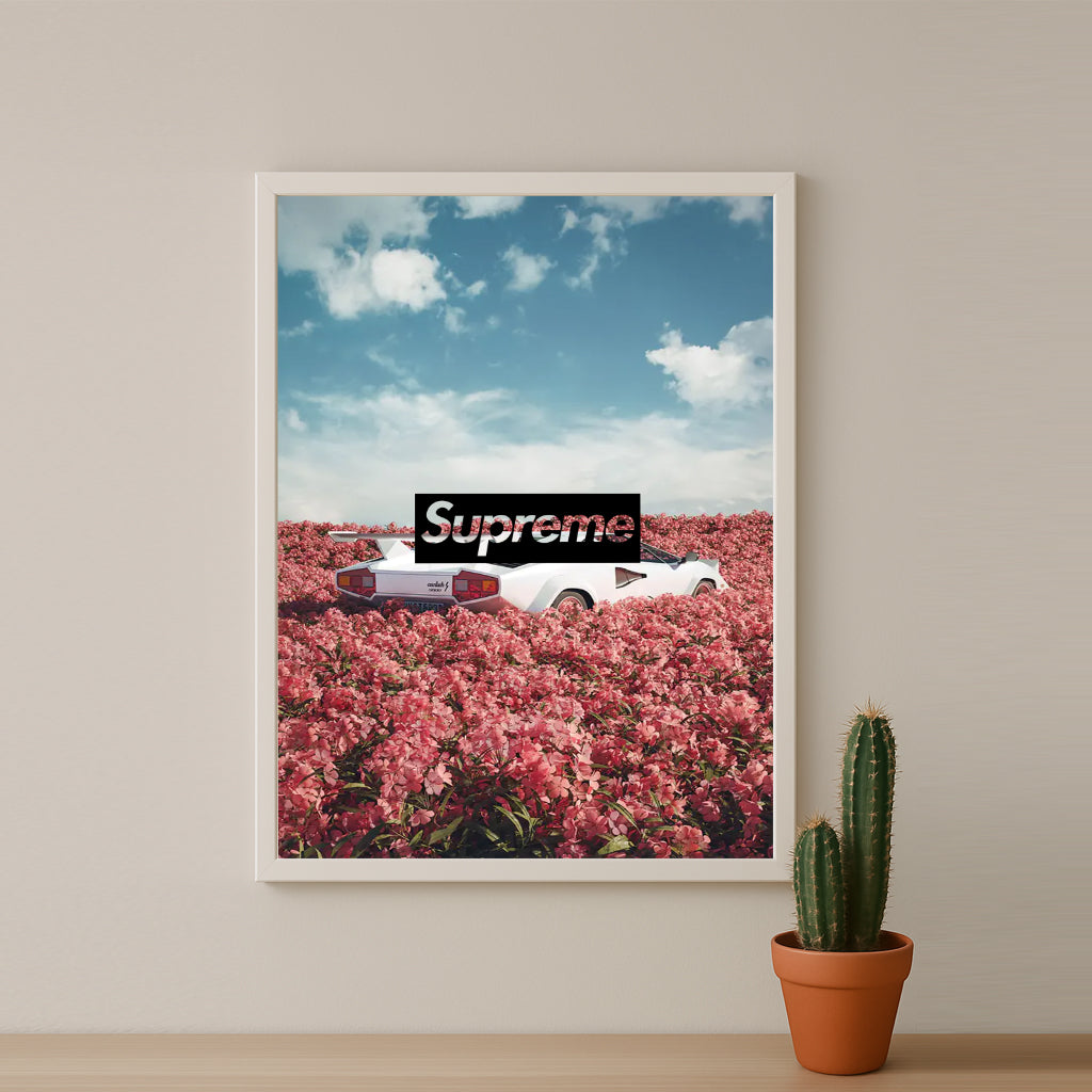 Poster Supreme - Roses x Ferrari