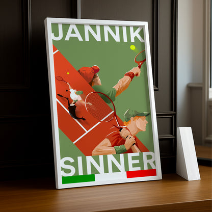 Poster Photo Tennis - Jannik Sinner Illustration