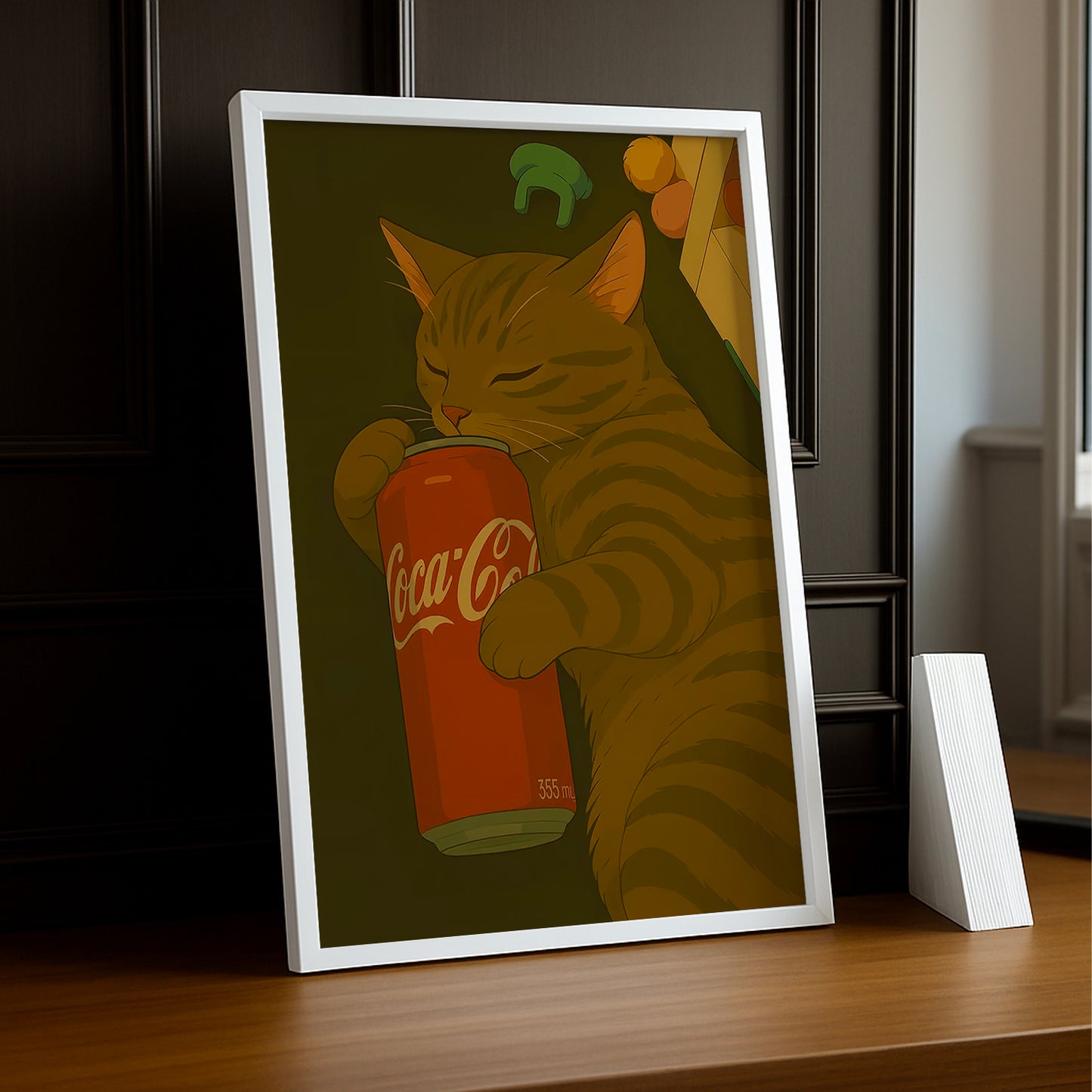 Cadre Photo Coca-Cola - Chat