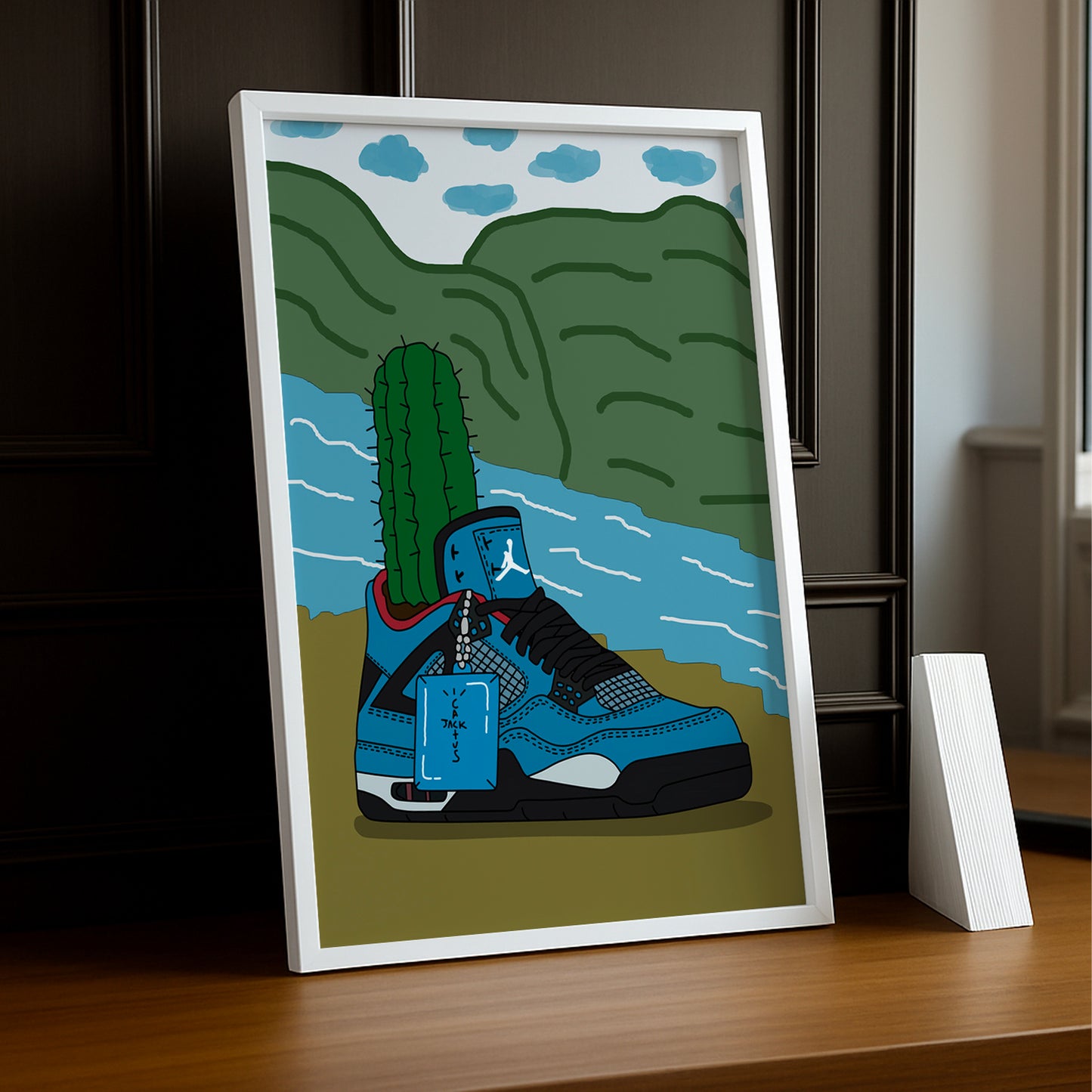 Cadre photo Air Jordan Cactus Jack Bleu