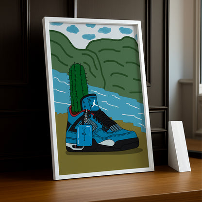 Cadre photo Air Jordan Cactus Jack Bleu