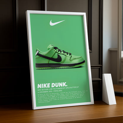 Cadre photo Nike SB Dunk Low The Powerpuff Girls Buttercup