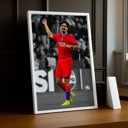 Cadre Photo Paris Saint-Germain - Vitinha Noir et Blanc