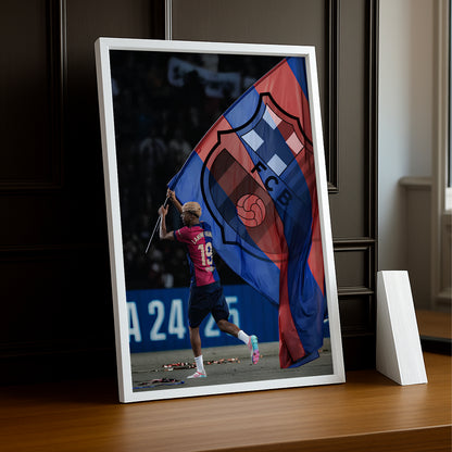 Poster encadrée FC Barcelone - Lamine Yamal FCB