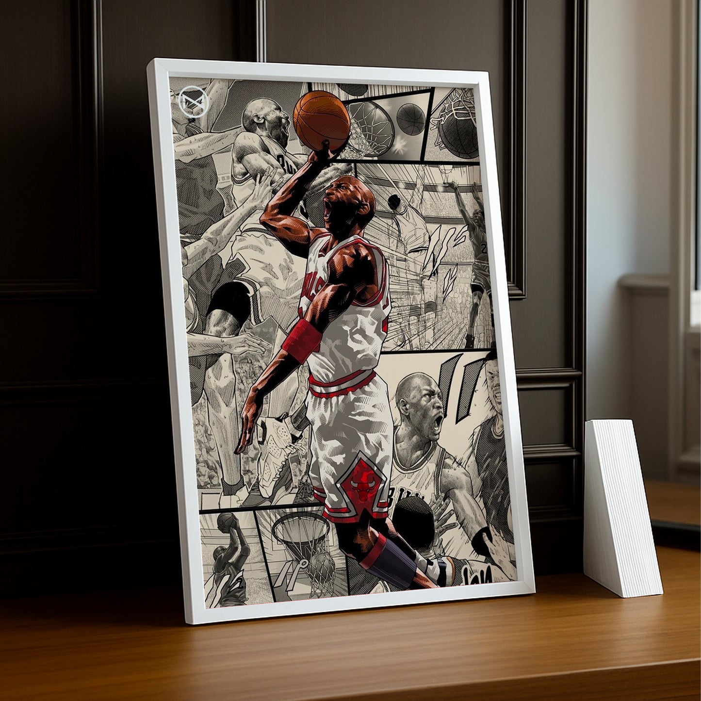 Cadre photo NBA - Michael Jordan Bande Dessinée