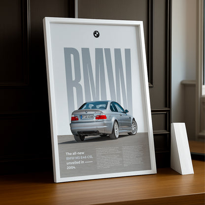 Poster Voitures - BMW M3 E46 CSL