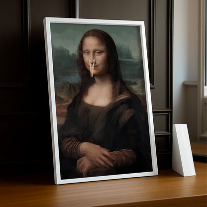 Cadre photo Mona Lisa La Joconde pince à linge