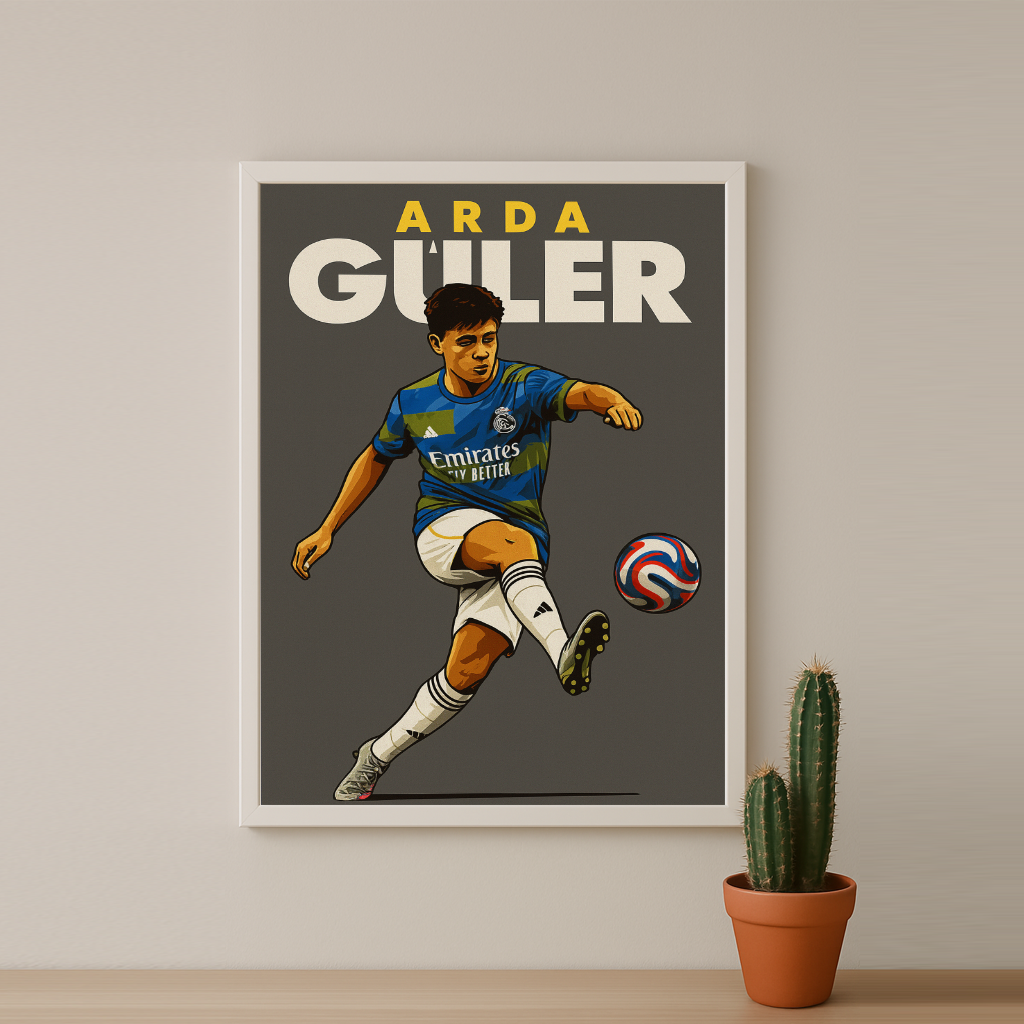 Cadre Photo Arda Güler Real Madrid – Affiche HD Encadrée Papier Premium