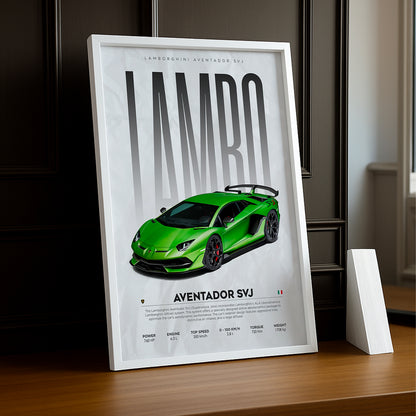 Cadre photo Lamborghini Aventador SVJ