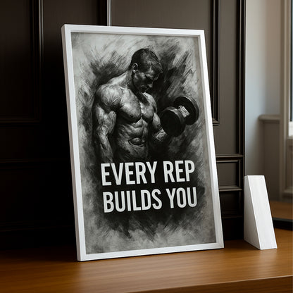 Cadre Photo Musculation - Every Rep Builds You