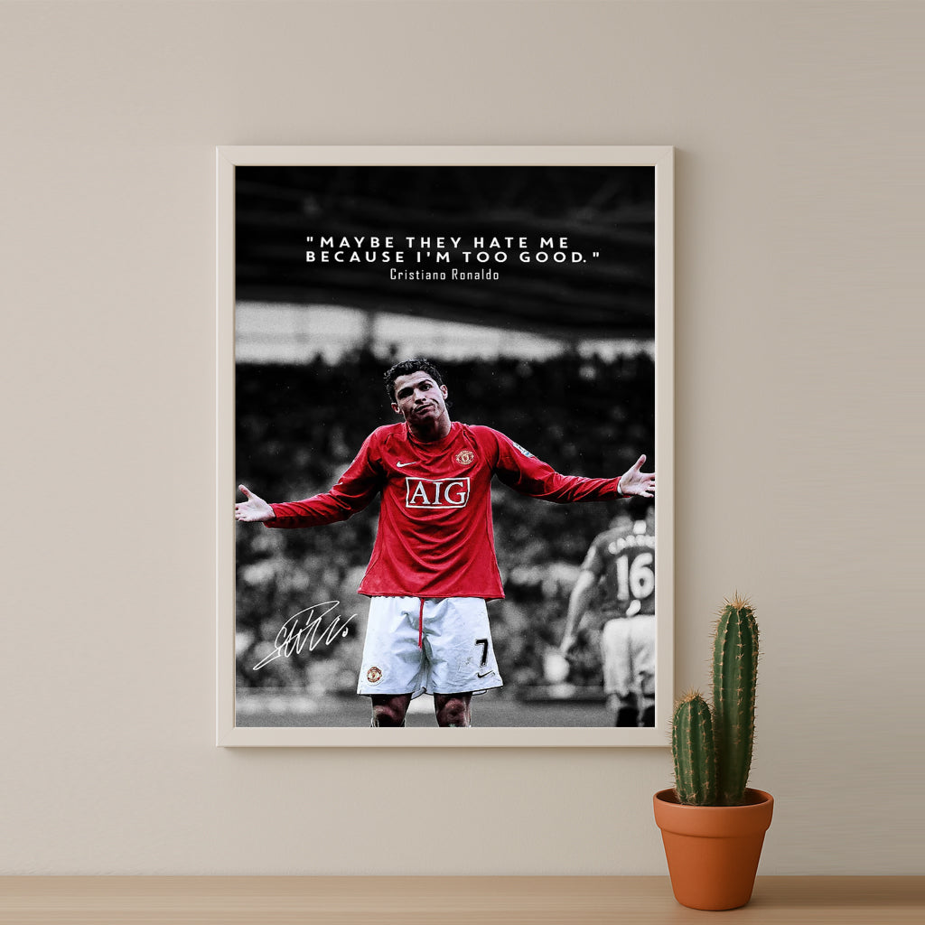 Cadre photo Motivation - Cristiano Ronaldo Citation