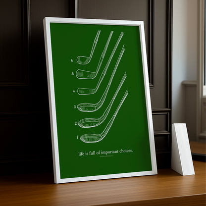 Cadre Photo Golf - Life is full of important choices