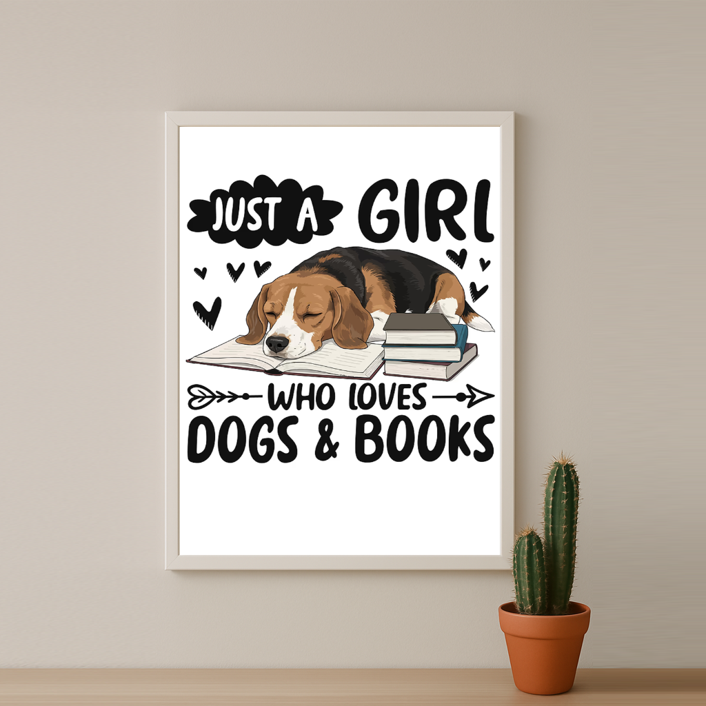Just a Girl Who Loves Dogs & Books - Poster