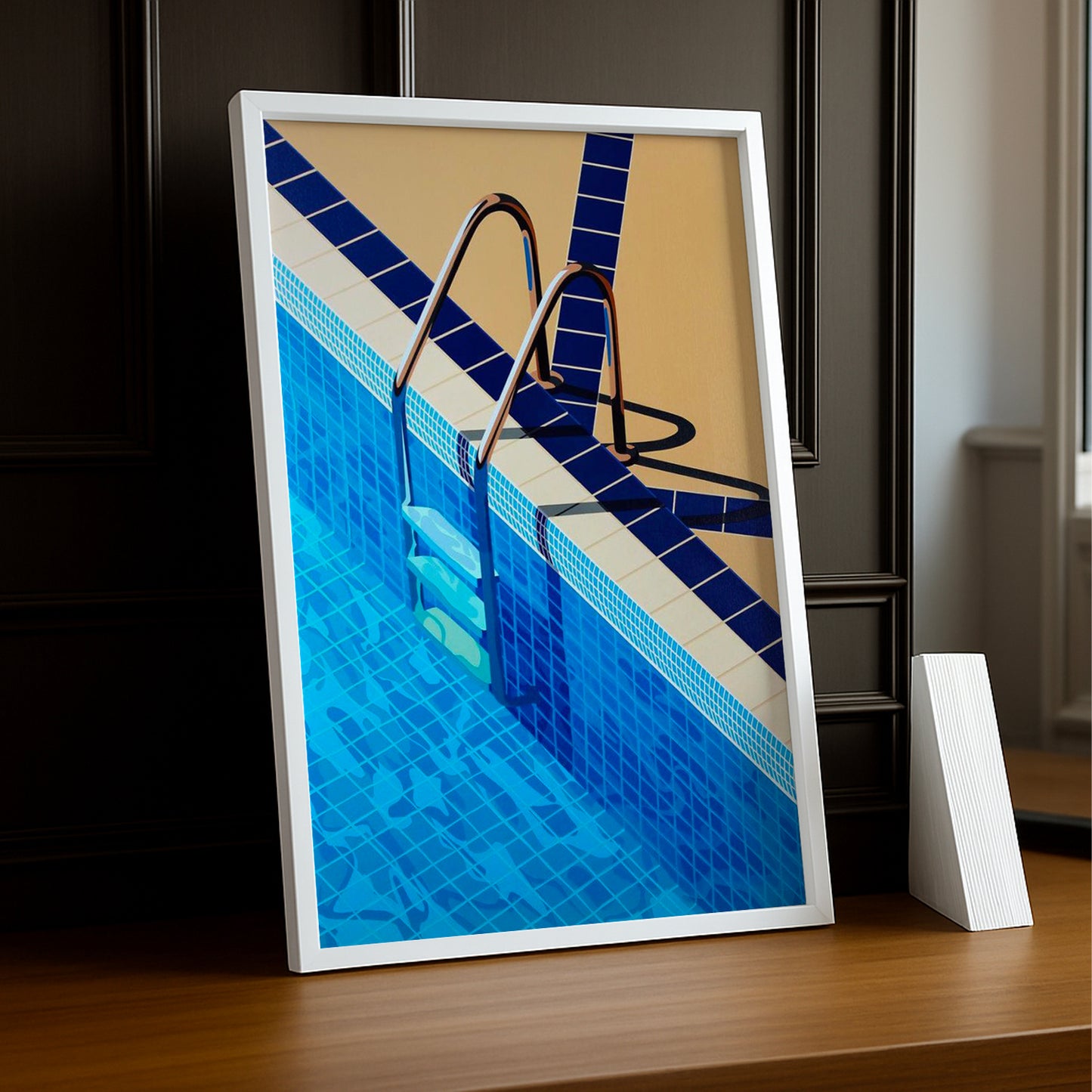 Cadre Photo Natation - Marche d'escalier de piscine